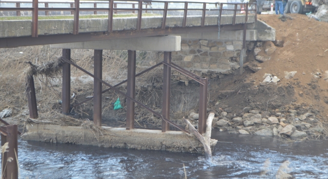 Kırklareli’nde yağıştan zarar gören köprü güçlendirildi